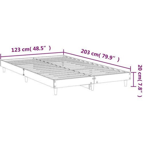 VidaXL Okvir kreveta smeđa boja hrasta 120x200 cm konstruirano drvo Slike