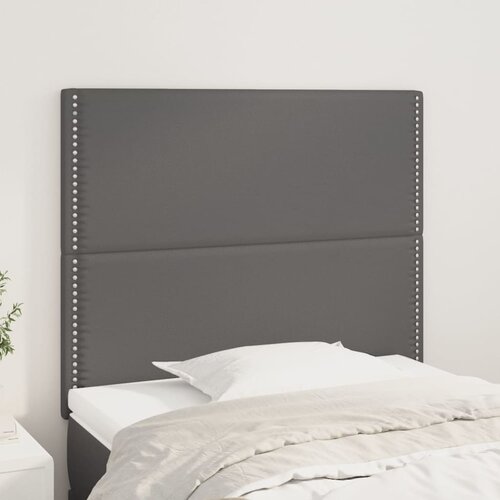  Uzglavlje sivo 100x5x118/128 cm umjetna koža Cene
