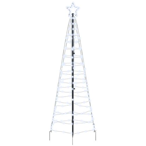 VidaXL LED božićno drvce s čavlima za tlo Hladna bijela 250 cm Željezo Slike