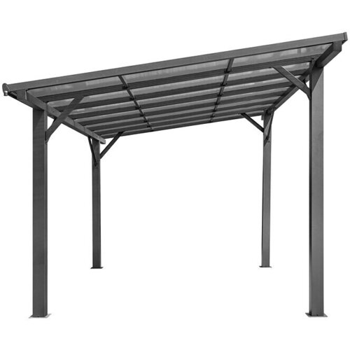 Nadstrešnica Nadstrešek za avto Andy (Zunanje dimenzije vključno s strešnim previsom (Š x G): 498 x 294 cm, Enojni nadstrešek za avto) Cene