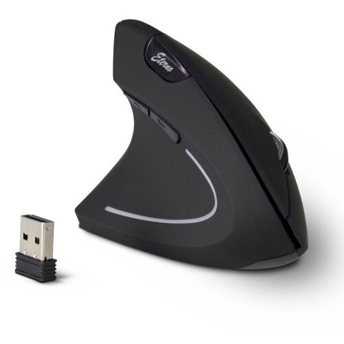 InterTech Eterno KM-206L USB brezžična za levičarje optična za levičarje vertikalna mi&scaron;ka Cene