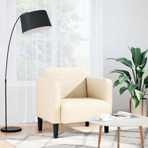 SOFA fotelja s naslonima za ruke krem 54 cm tkanina od samta Cijene
