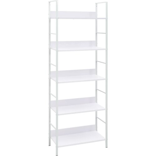 VidaXL knjižna polica 5-nadstropna bela 60x27,6x158,5 cm iverna pl. Slike