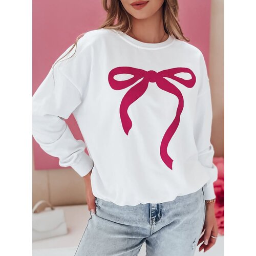 DStreet Bluza damska one size oversize SOFTTIE biała Slike