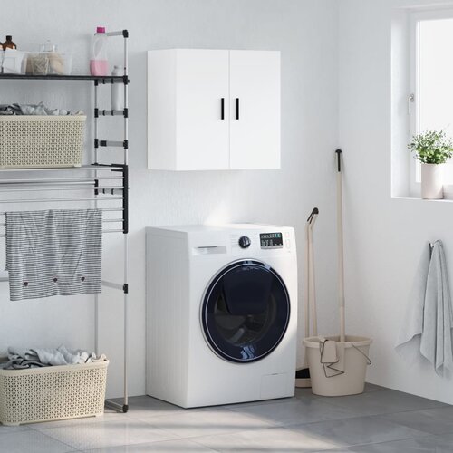 VidaXL Stenska omarica bela 60x31x60 cm inženirski les Slike