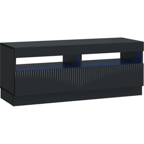 vidaXL LED TV kabinet Crna Konstruirano drvo - Crna Cene