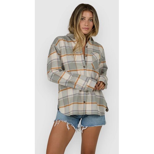 Salty Crew Shore Break Flannel Srajca clay grey Slike