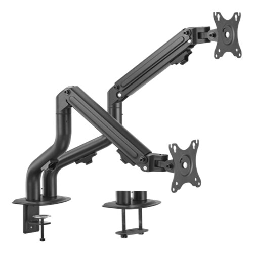 Gembird MA-DA2-02 Adjustable desk 2-display mounting arm (tilting), 17”-32”, up to 8 kg Cijene