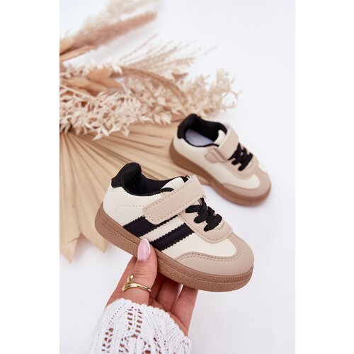 Boto Sports Shoes Sneakers Kids With Velcro Beige Adelina Slike