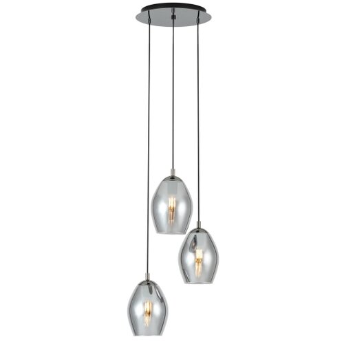 Eglo 39565 - visilica na sajli estanys 3xE27/60W/230V dimno staklo Slike