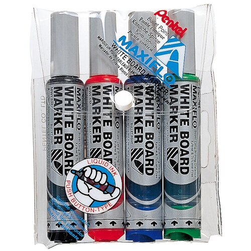 Pentel Marker za belo tablo Maxiflo, 6 mm, 4 kosi Slike