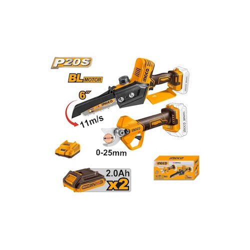 Ingco aku set makaze i testera za grane 20V COSLI240306E Cene