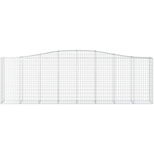  Lučne gabionske ko&amp;scaron;are 9 kom 400x50x120/140cm pocinčano željezo Slike
