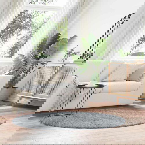 VidaXL Ko&amp;scaron;ata preproga srebrno siva 160x160 cm poliester Slike