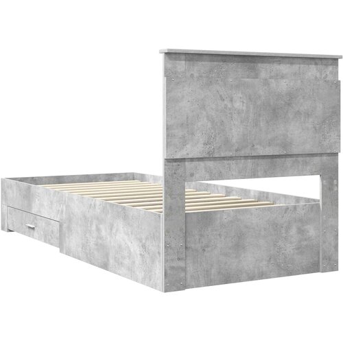  Krevetna konstrukcija s ladicama Betonski sivi 90 x 190 cm Slike
