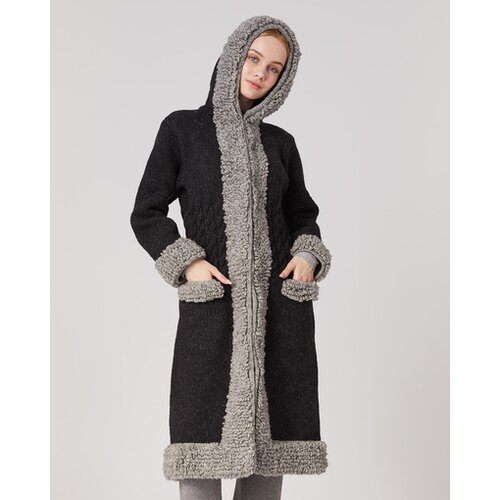 Wool Art ženski kaput 16WJ05 crni Cene
