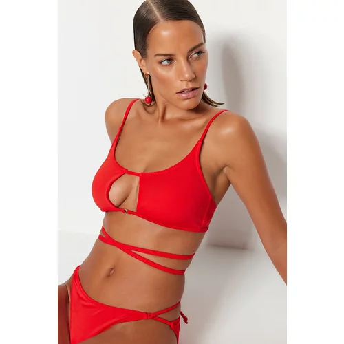 Trendyol bikini top - red - plain
