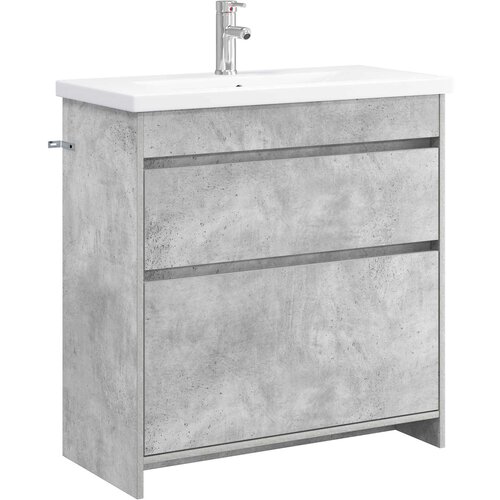 vidaXL Set namještaja za kupaonicu Betonska siva 81 x 40 x 84 5 cm - Betonska siva 81 x 40 x 84 5 cm Cene