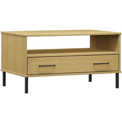 Maison Chic Klubska mizica - kavna mizica - Nizka mizica rjava 85x50x45 cm trden les OSLO, (21754478) Cene