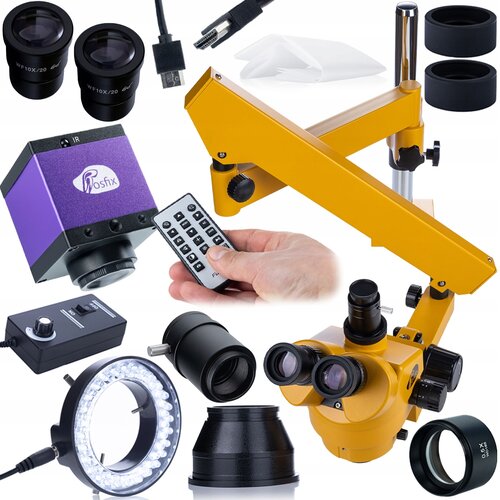 Rosfix Neptune Pro MSNP-T-WDMS3-O Trinokularni Mikroskop Na Visičnik &ndash; 7&ndash;45x Povečava, Panasonic HDMI Camera, LED Osvetlitev 56x | Profesionalni Servis, (5000212290) Cene