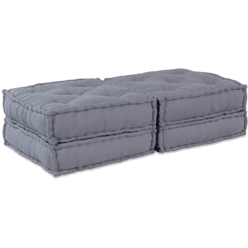  Modularna sofa 2 pcs Siva 140 x 70 x 36 cm Tkanina Slike
