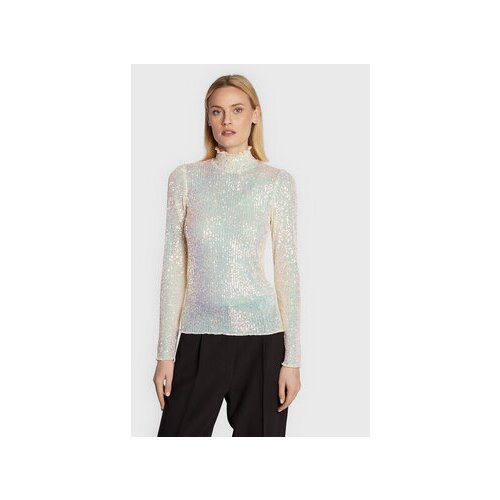 Bruuns Bazaar Bluza Candytuft Hanni BBW3079 Bež Slim Fit Slike