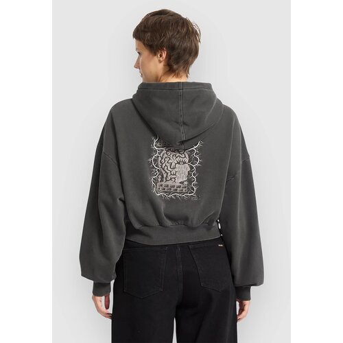 Volcom Fa Vaderetro Po Pulover s kapuco vintage black Cene