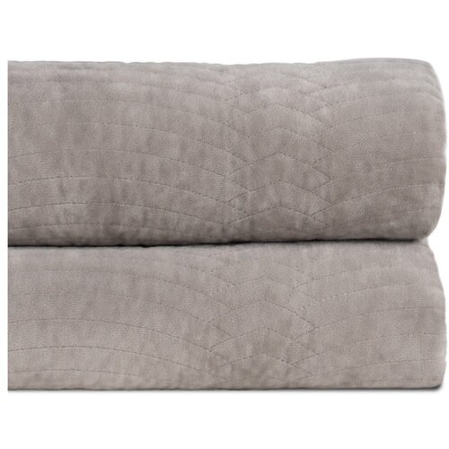 Ixia Sivi pro&amp;scaron;iven prekrivač od samta 230x260 cm &amp;ndash; Slike