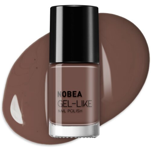 NOBEA Day-to-Day Gel-like Nail Polish lak za nokte s gel efektom nijansa Dark mocha #N06 6 ml Slike