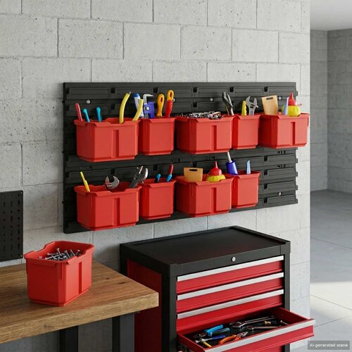  Stalak za kontejnere Crna i crvena 77,5 x 2 x 39 cm PP Cijene