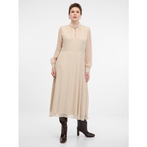 Orsay Beige women's midi dress - Women's Slike