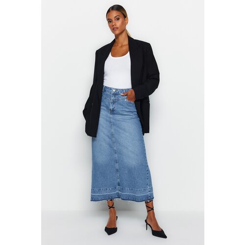 Trendyol Skirt - Blue - Maxi Cene