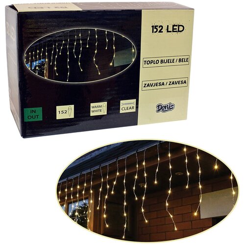 Denis 152 LED, zavesa, toplo belo svetlo Cene