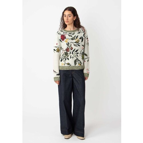 IVKO WOMAN žakardni pulover/ cvetni motiv - prljavo bela 242533.011 Cene