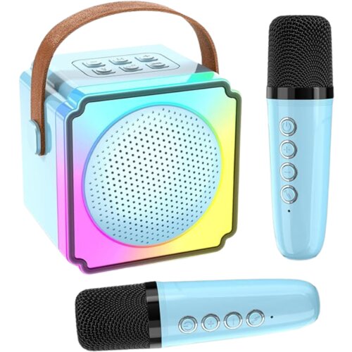  karaoke bluetooth zvučnik sa 2 mikrofona P8, plavi Cene