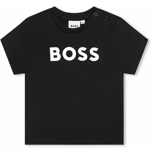 Boss Kratka majica za dojenčka črna barva