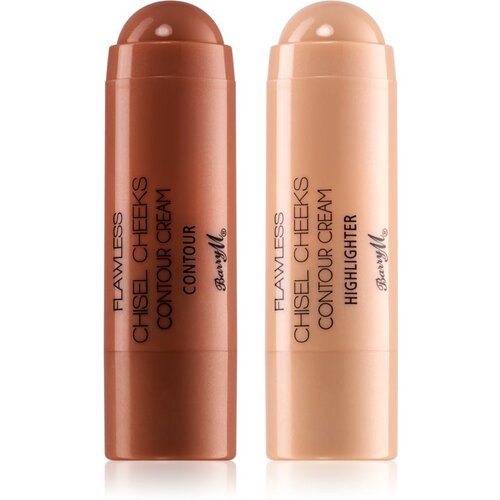 Barry M Flawless Chisel Cheeks kremasti bronzer in osvetljevalec v paličici duo balení 2x5 g Cene