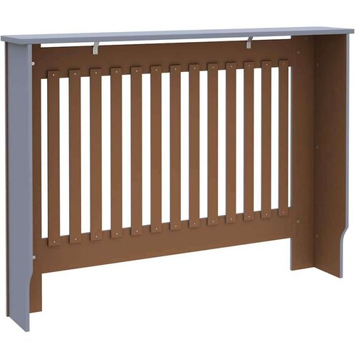 VidaXL pokrivač radijatora 2 pcs siva 112 x 19 x 81.5 cm Slike