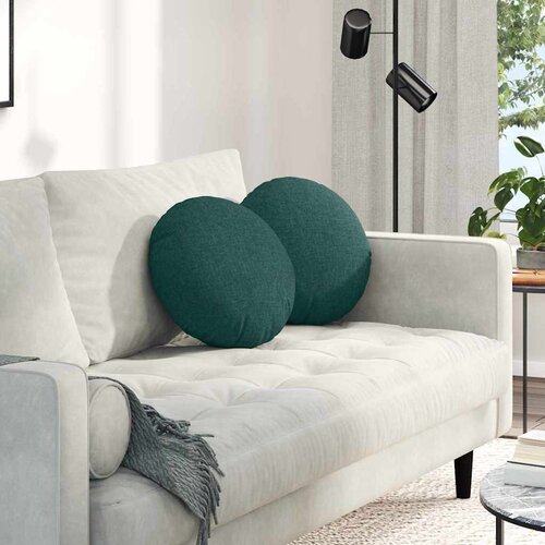 vidaXL Jastučići za sjedenje 2 pcs Tamnozelena &Oslash;40 x 13 cm tkanina Cijene