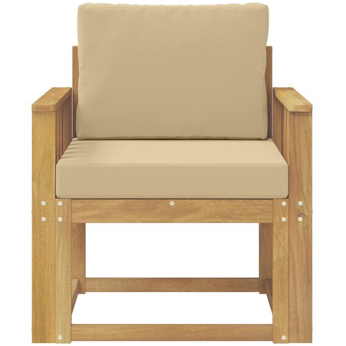  2 Komad Set vanjskih sofa Poliester Bijela i Bež Slike