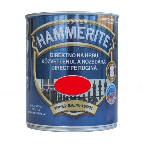 HAMMERITE Lak za kovino Hammerite Sijaj (2,5 l, rdeč)