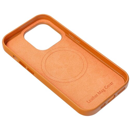  Kožna maska Mag Cover za iPhone 14 narančasta Slike