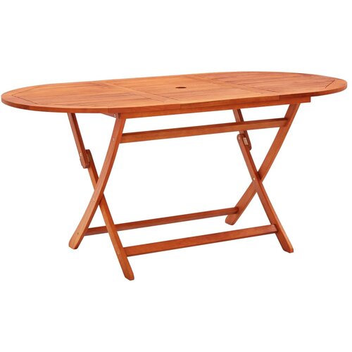 VidaXL Zložljiva vrtna miza 160x85x75 cm trden evkaliptusov les Slike