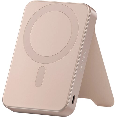 Satechi Magnetna PowerBank 10000mAh, združljiva s Qi2 15W, model OntheGo s stojalom, Roza, (5000190927) Cene