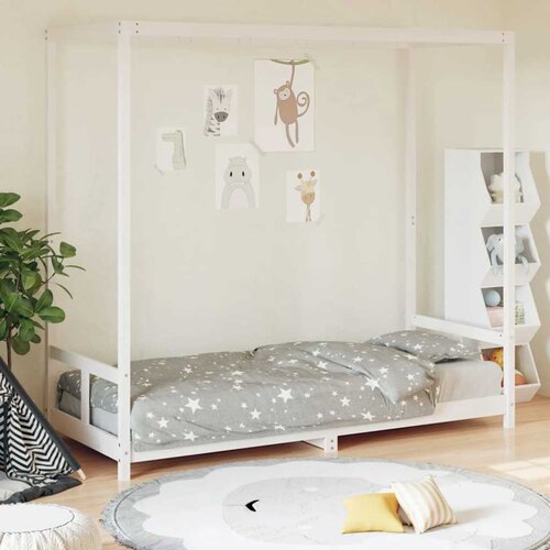  Okvir za dječji krevet bijeli 80 x 200 cm od masivne borovine Cijene