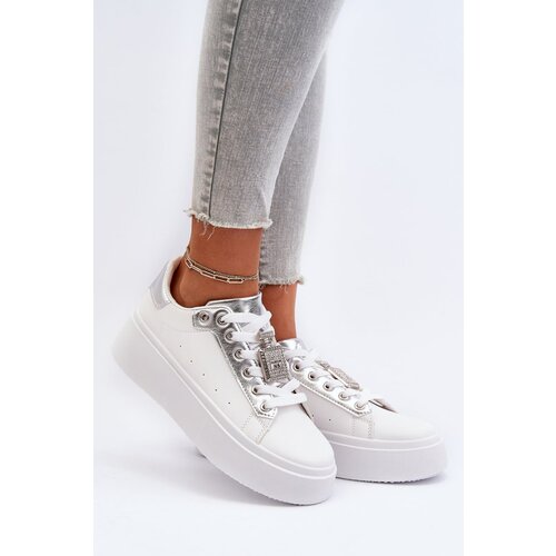 PS1 Women's Sneakers with Decoration White Celedria Slike