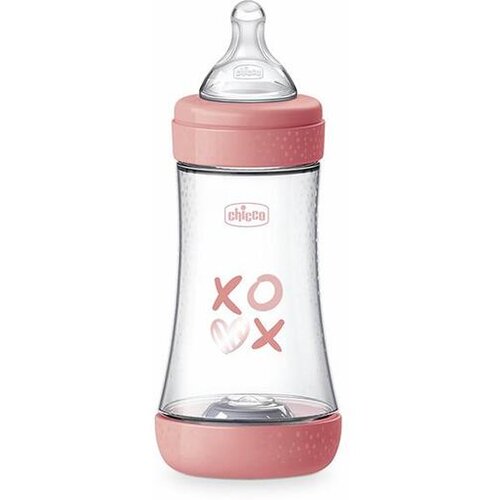 Chicco Perfect 5 steklenička za dojenčke 2 m+ Medium Flow Pink 240 ml Cene