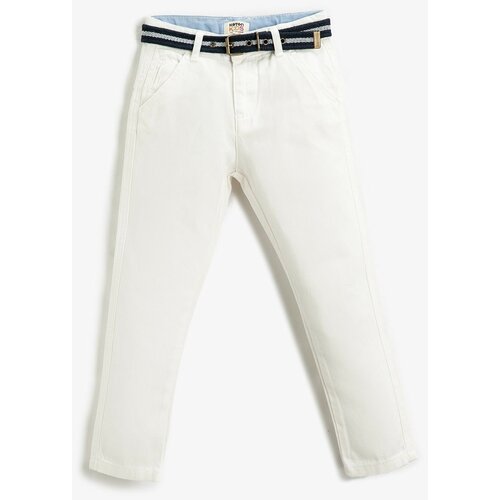 Koton Boys Slim Fit Belted Pocket Fabric Trousers 3skb40009tw Cene
