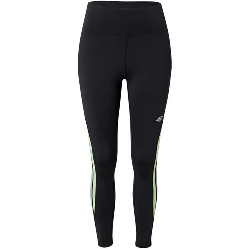 4f Športne hlače svetlo zelena / črna / bela