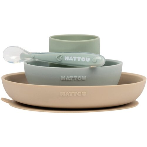Nattou Tableware Set of 4 Pieces set pribora za jelo za djecu Green 4 kom Cijene